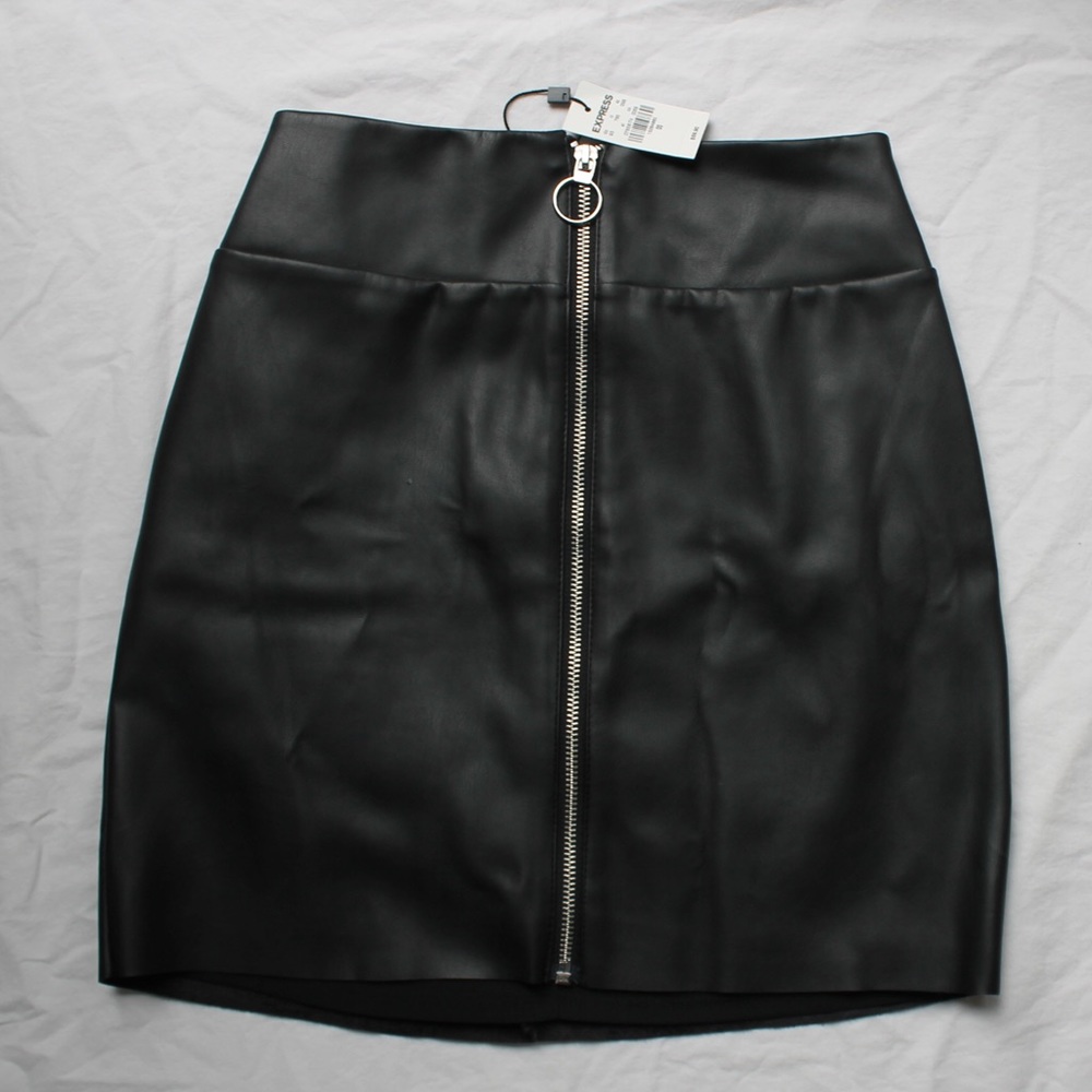Express Leather Mini Skirt